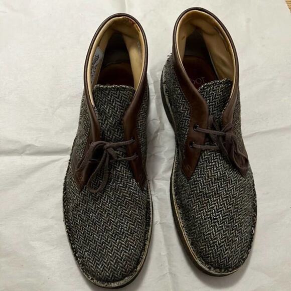 CLARKS ORIGINALS X HARRIS TWEED DESERT BOOTS SIZE 101/2 - Picture 2 of 7